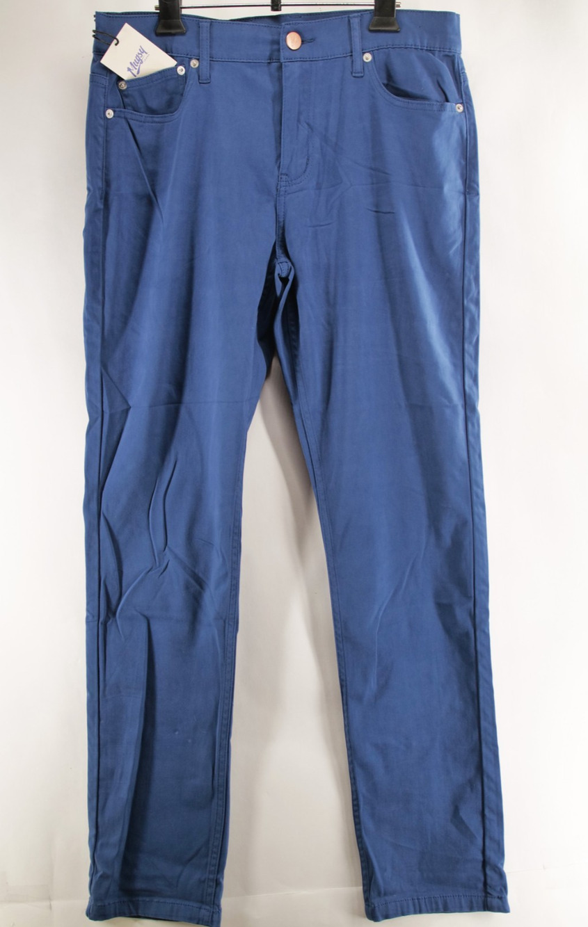 Mugsy NWT Jeans Parkers Men Stretch Pants Blue Size 33x32 K5PNBV-33X32 Slim
